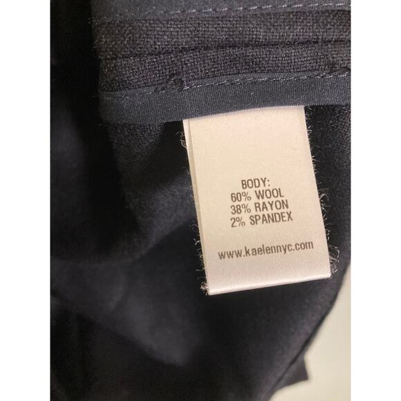 KAELEN Navy Blouse Pleated Perfection Wool Tucked Top Maternity ~ Sz M ~ NWT - Picture 8 of 9